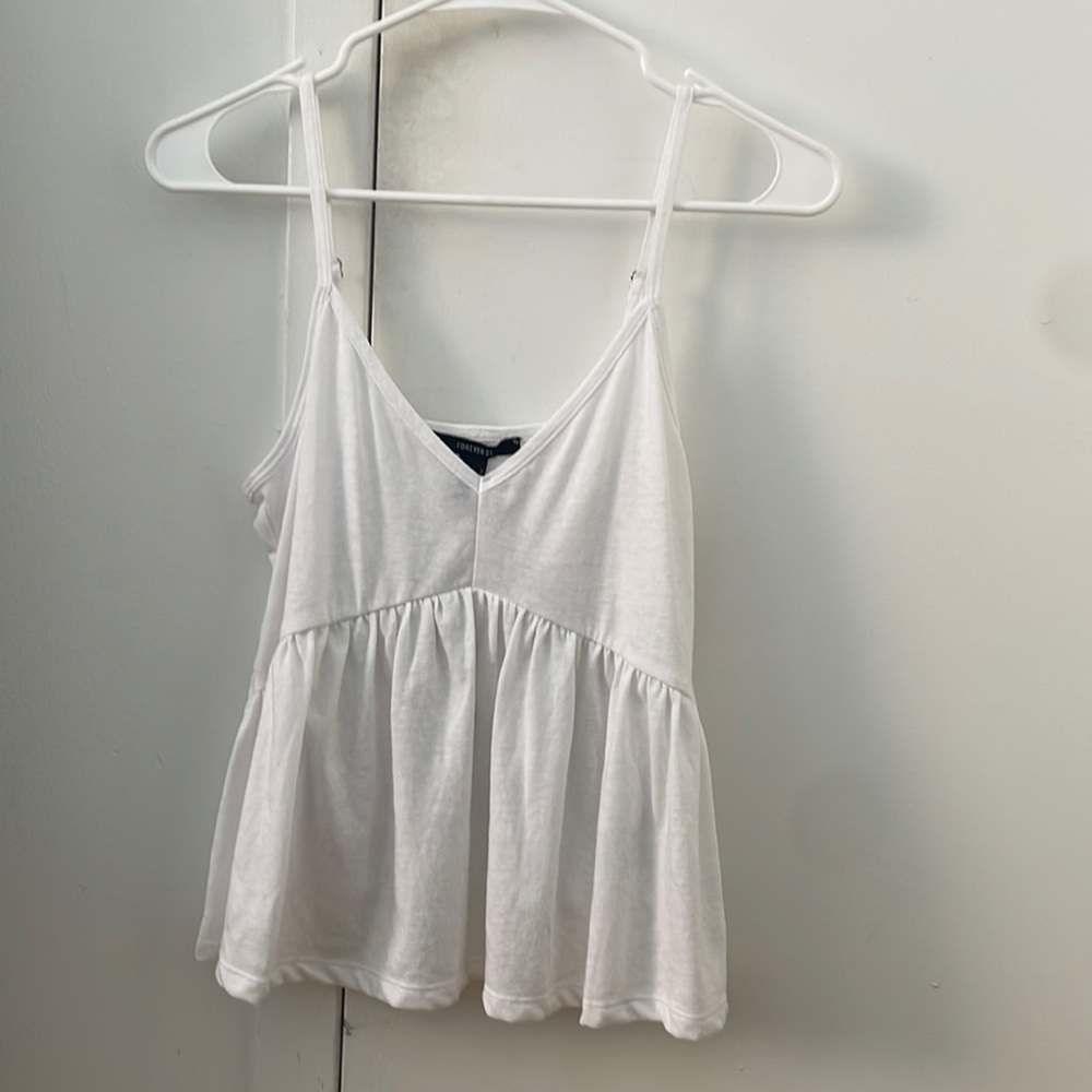 NWT white babydoll top